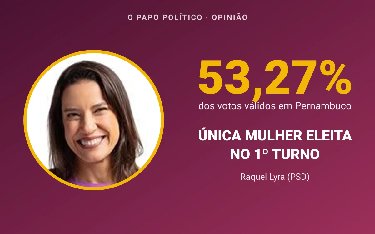 A única mulher que fechou a conta no primeiro turno